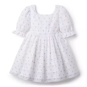 Janie and Jack Floral Swiss Dot Dress size 3